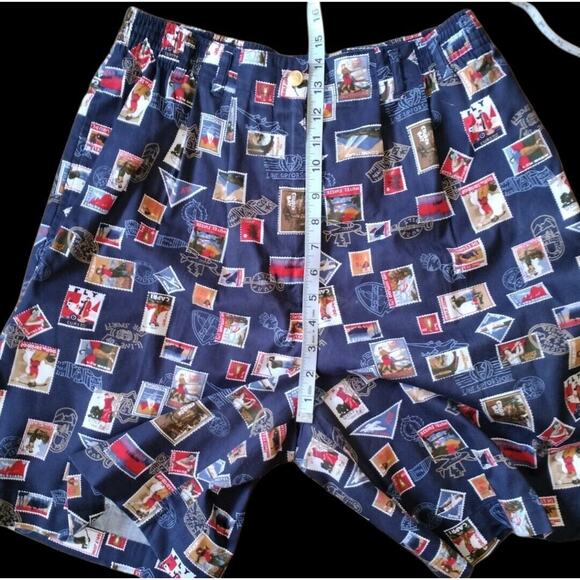 Line-up For Sport Vintage 90s Graphic Golf Shorts Sz L High Rise Elastic Waist - Picture 6 of 8